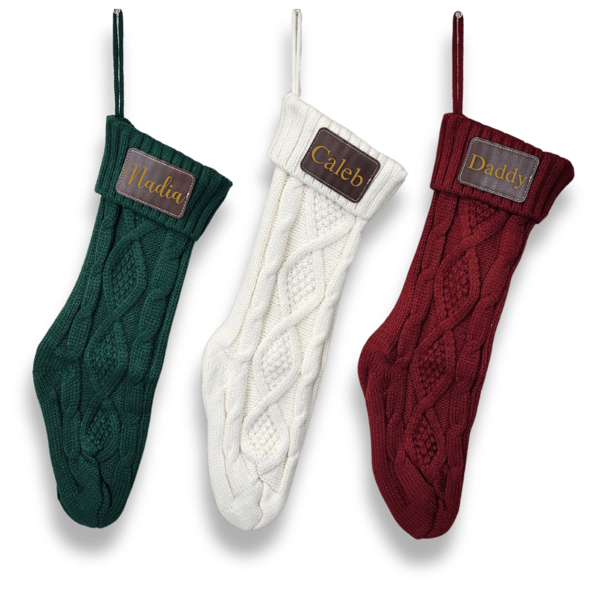 Stocking With Leather Patch